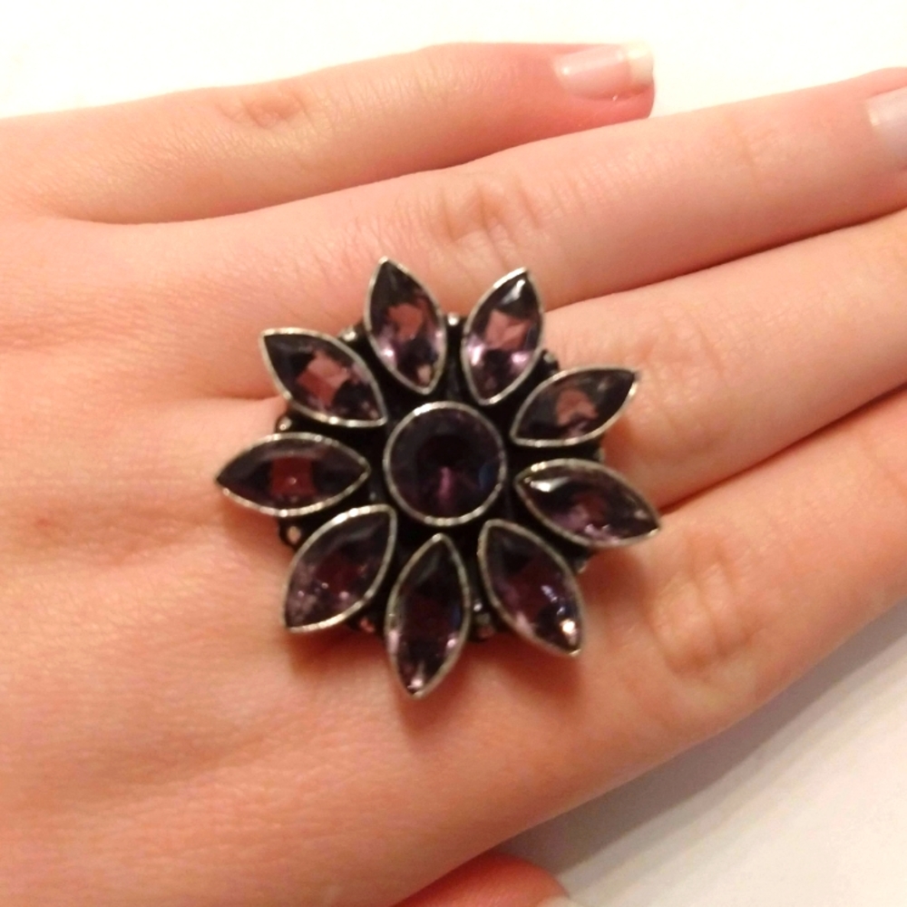 Amethyst ring 925 made in India